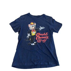 Vintage Gap Chuck E. Cheese's Navy Blue Short Sleeve Graphic Tshirt Size S